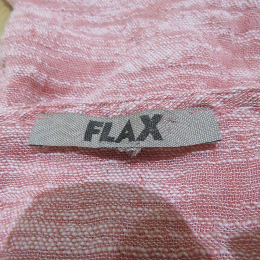 FLAX Linen Blend Textured Tunic Top in Light Red Lagenlook Flowy Comfy - Picture 13 of 14